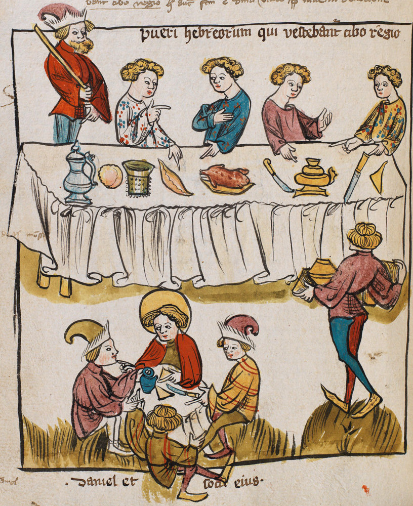 Daniel and the King's Table, Manuscript Illustration